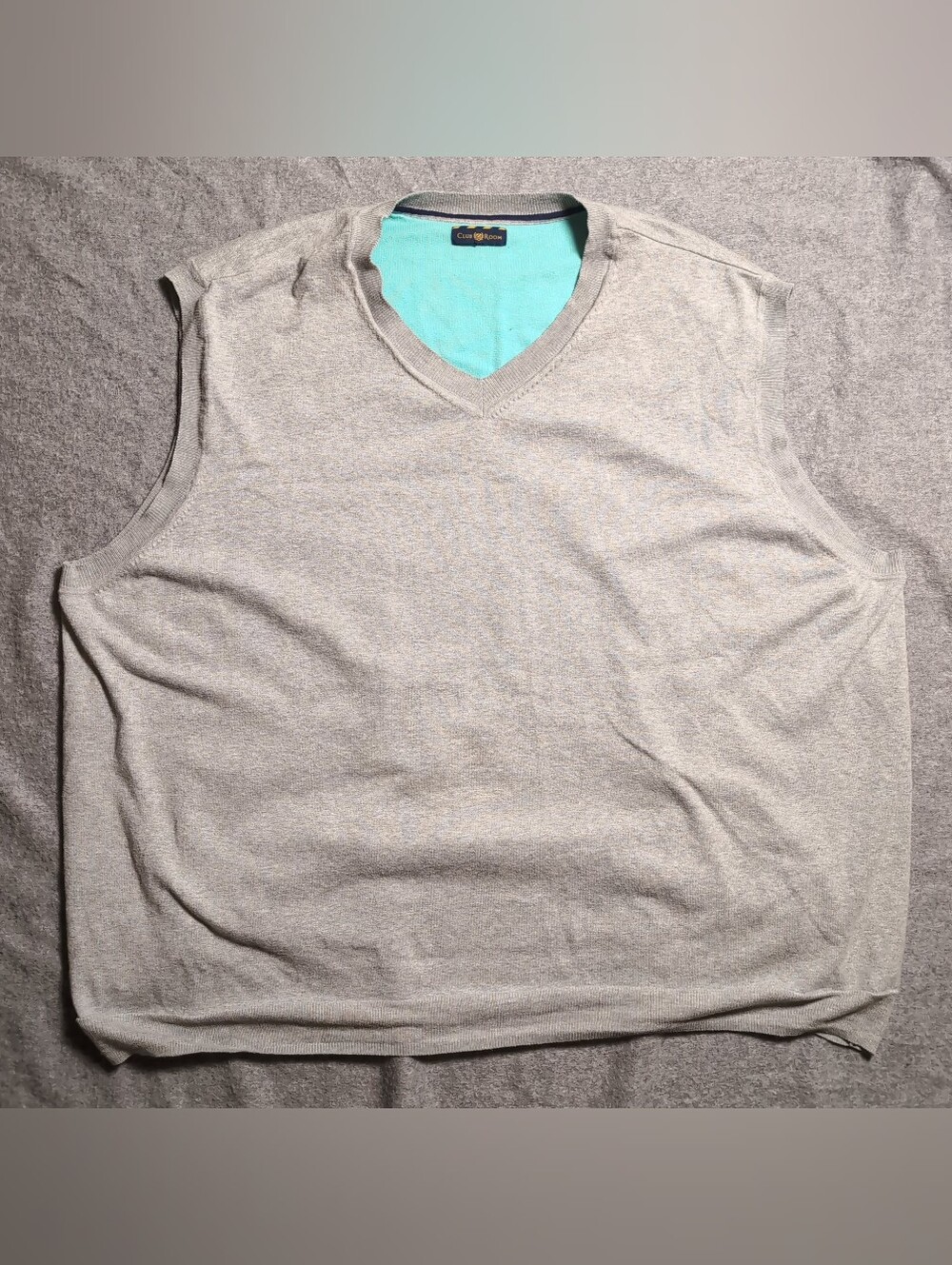 Vintage Club Room V-Neck Sweater Vest Oversized Pullover Golf Performance GUC